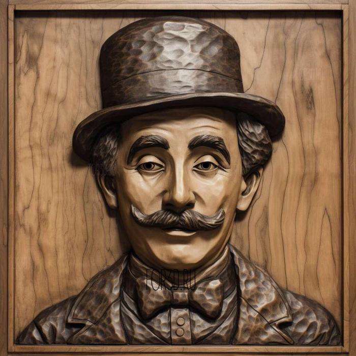 Charlie Chaplin 4 stl model for CNC